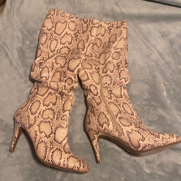 PX Jean with Python snake skin knee Patch
